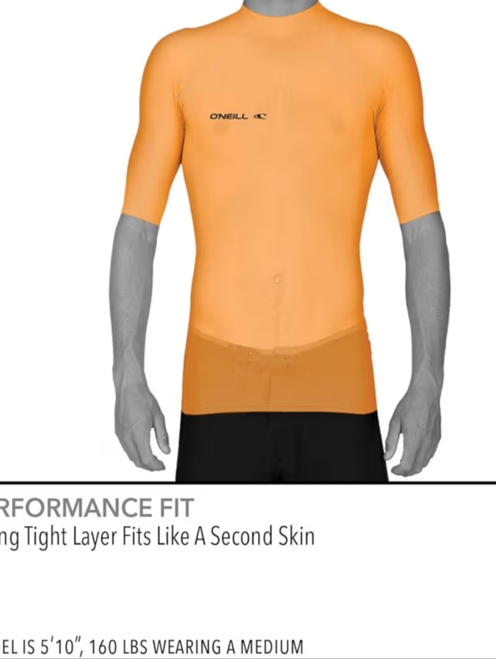 NWT. O'Neill Men's Reactor II - 1MM Short Sleeve Rash Guard - Black - Picture 3 of 10